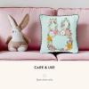 MACKENZIE-CHILDS Throw Pillow, Decorative Pillow, Floral Bunny