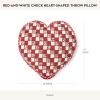 MACKENZIE-CHILDS Throw Pillow, Decorative Pillow, Red-and-White Check Heart
