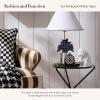 MACKENZIE-CHILDS Tilt-Top Black Tripod Table, Unique Folding Black-and-White Side Table