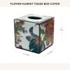 MACKENZIE-CHILDS Tissue-Box Cover, Tissue Holder for Home Decor, Flower Market Reflections, Square(Flower Market)