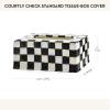MACKENZIE-CHILDS Tissue-Box Cover, Tissue Holder for Home Decor, Gray-and-White Sterling Check, Rectangle(Courtly Check)