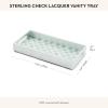 MACKENZIE-CHILDS Twilight Toile Vanity Tray with Handles, Rectangular Tray for Dresser and Home Decor(Sterling Check)