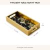 MACKENZIE-CHILDS Twilight Toile Vanity Tray with Handles, Rectangular Tray for Dresser and Home Decor(Twilight Toile)