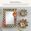 MACKENZIE-CHILDS Wallflower, Hanging Floral Wall Decor, Large(7″L x 7″W)