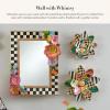 MACKENZIE-CHILDS Wallflower, Hanging Floral Wall Decor, Large(9″L x 9″W)