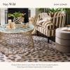 MACKENZIE-CHILDS Washable Rug, Decorative Indoor Rug, 2′ x 3′, Truly Royal Check(Snow Leopard)
