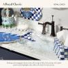 MACKENZIE-CHILDS Waste Bin, Decorative Bedroom Trash Can or Bathroom Trash Can, Blue-and-White Royal Check(Royal Check)