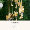 MACKENZIE-CHILDS Wind Chime, Decorative Wind Chime for Outside Garden Decor, Avant Garden(Butterfly)