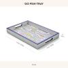 MACKENZIE-CHILDS Wooden Tray with Handles, Rectangular Tray for Serving, Butterfly Hill(Go Fish)