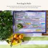 MACKENZIE-CHILDS Wooden Tray with Handles, Rectangular Tray for Serving, Butterfly Hill(Go Fish)