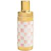 MACKENZIE-CHILDS 3260 20-Ounce Cocktail Shaker, Stainless-Steel Shaker Cup with Lid, Black-and-White Courtly Check(Rosy Check)