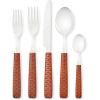 MACKENZIE-CHILDS 5-Piece Everyday Place Setting, Dishwasher-Safe Flatware Set, Black(Leather)