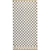 MACKENZIE-CHILDS Bath Towel, Cute Decorative Bathroom Towel, Blue-and-White Royal Check(Mocha Check)