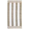 MACKENZIE-CHILDS Bath Towel, Cute Decorative Bathroom Towel, Blue-and-White Royal Check(Mocha Stripe)
