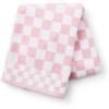 MACKENZIE-CHILDS Bath Towel, Cute Decorative Bathroom Towel, Blue-and-White Royal Check(Rosy Check)