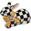 MACKENZIE-CHILDS Bunny Figurine, Rabbit Figurine Decoration for Spring, Resting Royal Check(Courtly Check)