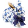 MACKENZIE-CHILDS Bunny Figurine, Rabbit Figurine Decoration for Spring, Resting Royal Check(Royal Check)