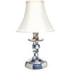 MACKENZIE-CHILDS Candlestick Lamp, Decorative Lamp for Living Room or Bedroom, Blue-and-White Royal Check(Blue)