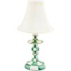 MACKENZIE-CHILDS Candlestick Lamp, Decorative Lamp for Living Room or Bedroom, Blue-and-White Royal Check(Emerald Check)