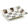 MACKENZIE-CHILDS Capiz Soap Dish, Decorative Soap Holder, Pink-and-White Rosy Check(Courtly Check)
