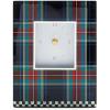 MACKENZIE-CHILDS Carriage Clock, Decorative Printed Glass Clock for Kitchen and Living Room, Black Tartan