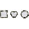 MACKENZIE-CHILDS Celebrate Courtly Assorted Frames, Cute Boxed Picture Frame Set, Round, Square, and Heart Photo Frames, Set of 3