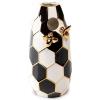 MACKENZIE-CHILDS Ceramic Flower Vase, Decor for Living Room or Bedroom, Black-and-White Queen Bee
