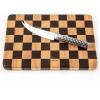 MACKENZIE-CHILDS Check Cheese Board Set, Wooden Cheese Board and Cheese Knife Set, 8- by 12-Inch Cutting Board with Knife