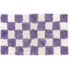 MACKENZIE-CHILDS Checkerboard Bath Rug, Washable Bath Mat for Restroom Decor, 24″ x 40″, Navy-Blue-and-White Check(Plum)