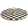 MACKENZIE-CHILDS Cheese Course, Cute Cheese Board and Serving Board for Charcuterie, Blue-and-White Royal Check(Courtly Check)