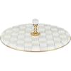MACKENZIE-CHILDS Cheese Course, Cute Cheese Board and Serving Board for Charcuterie, Blue-and-White Royal Check(Sterling Check)