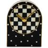 MACKENZIE-CHILDS Clock, Resin Decorative Clock for Kitchen and Living Room, Courtly Check and Dot