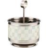 MACKENZIE-CHILDS Courtly Check Supper Club Flatware Storage Caddy, Kitchen Utensil Organizer for Silverware and Napkins(Sterling Check)