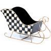 MACKENZIE-CHILDS Courtly Check Tin Sleigh, Christmas Tabletop Sled Decor