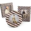 MACKENZIE-CHILDS Courtly Frames Gift Set, Cute Picture Frame Set, Round, Square, and Rectangular Photo Frames, Set of 3