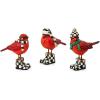 MACKENZIE-CHILDS Cozy Christmas Cardinals, Winter Figurines for Home Decor, Set of 3