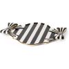 MACKENZIE-CHILDS Decorative Tray with Handles, Ceramic Tray for Decor, Black-and-White Courtly Bow