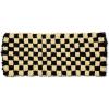 MACKENZIE-CHILDS Double-Door Entrance Mat, Decorative Outdoor Coir Doormat, Double Front-Door Mat and Welcome Mat, Black-and-White Courtly Check(Woven Check)