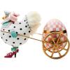 MACKENZIE-CHILDS Egg Cart Figurine, Spring Decor, Patience Brewster Speckled Chicken