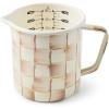 MACKENZIE-CHILDS Enamel 7-Cup Measuring Cup, Decorative Measuring Cup with Spout, Black-and-White Courtly Check(Mocha Check)