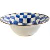 MACKENZIE-CHILDS Enamel Breakfast Bowl, Unique Soup Bowl or Cereal Bowl, Dinnerware, Blue-and-White Royal Check, Set of 1(Royal Check)