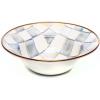 MACKENZIE-CHILDS Enamel Breakfast Bowl, Unique Soup Bowl or Cereal Bowl, Dinnerware, Blue-and-White Royal Check, Set of 1(Sterling Check)