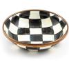 MACKENZIE-CHILDS Enamel Dipping Bowl, Small Serving Bowl for Entertaining, Blue-and-White Royal Check(Courtly Check)