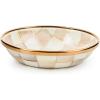 MACKENZIE-CHILDS Enamel Dipping Bowl, Small Serving Bowl for Entertaining, Blue-and-White Royal Check(Mocha Check)