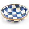 MACKENZIE-CHILDS Enamel Dipping Bowl, Small Serving Bowl for Entertaining, Blue-and-White Royal Check(Royal Check)