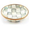 MACKENZIE-CHILDS Enamel Dipping Bowl, Small Serving Bowl for Entertaining, Blue-and-White Royal Check(Sterling Check)
