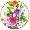 MACKENZIE-CHILDS Enamel Salad and Dessert Plate, Small Plate for a Dessert or Appetizer Dish, 8 Inches, Butterfly Garden(White Flower Market)