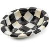 MACKENZIE-CHILDS Enamel Soap Dish, Decorative Soap Holder for Bathroom or Kitchen, Black-and-White Courtly Check(Courtly Check)