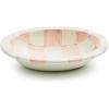 MACKENZIE-CHILDS Enamel Soap Dish, Decorative Soap Holder for Bathroom or Kitchen, Black-and-White Courtly Check(Rosy Check)
