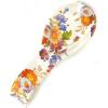 MACKENZIE-CHILDS Enamel Spoon Rest, Kitchen Spoon Holder and Utensil Rest for Stovetop, White Flower Market(White Flower Market)